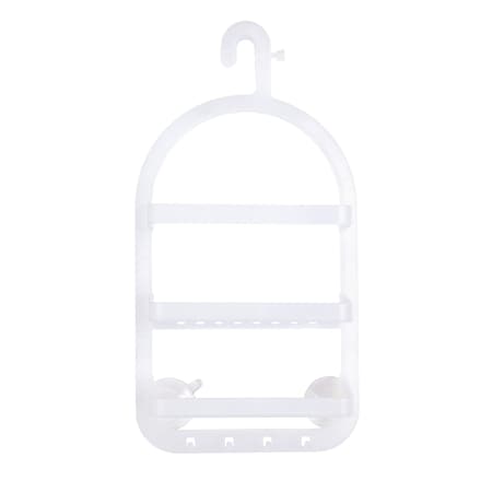 Kenney Mfg Frosted Hanging Shower Caddy, 5.5in D x 10.3in W x 20in H KN614000